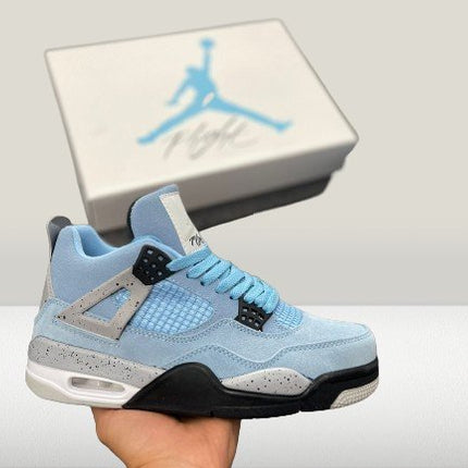 Jordan 4 University Blue Leather [Full - Box] - ShoeResidenceJordan 4 University Blue sneakers side viewJordan 4364 Adidas Blue4 Air Blue4 air university blue jordan2