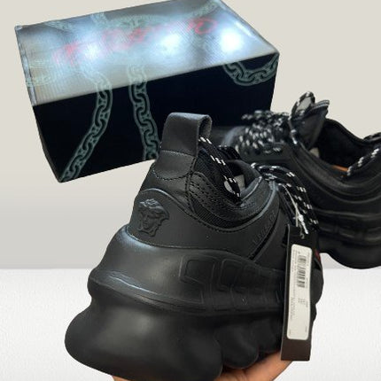 Versace Chain Reaction Black Premium [Full - Box] - ShoeResidence Versace Chain Reaction Black Shoes unique SolesVersace36Adidas Pantof Versace BlackAdidas Pantof Versace OLXadidas versace9