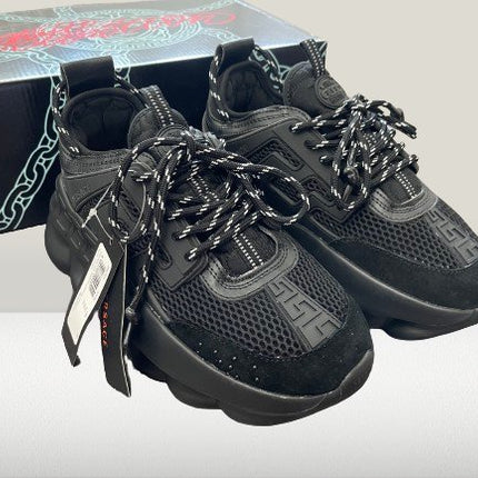Versace Chain Reaction Black Premium [Full - Box] - ShoeResidenceVersace Chain Reaction Black Shoes latest edition 2025Versace36Adidas Pantof Versace BlackAdidas Pantof Versace OLXadidas versace5
