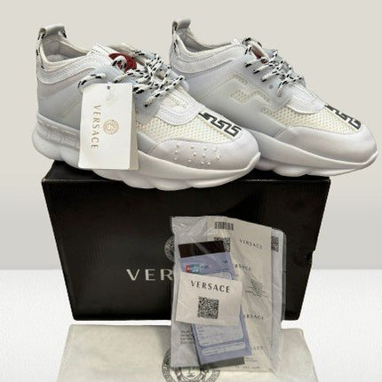 Versace - Chain Reaction White [FULL - BOX] - ShoeResidenceWomen’s Versace Chain Reaction White sneakersVersace36adidas versaceAdidas Versace Chainadidas versace chain reaction7